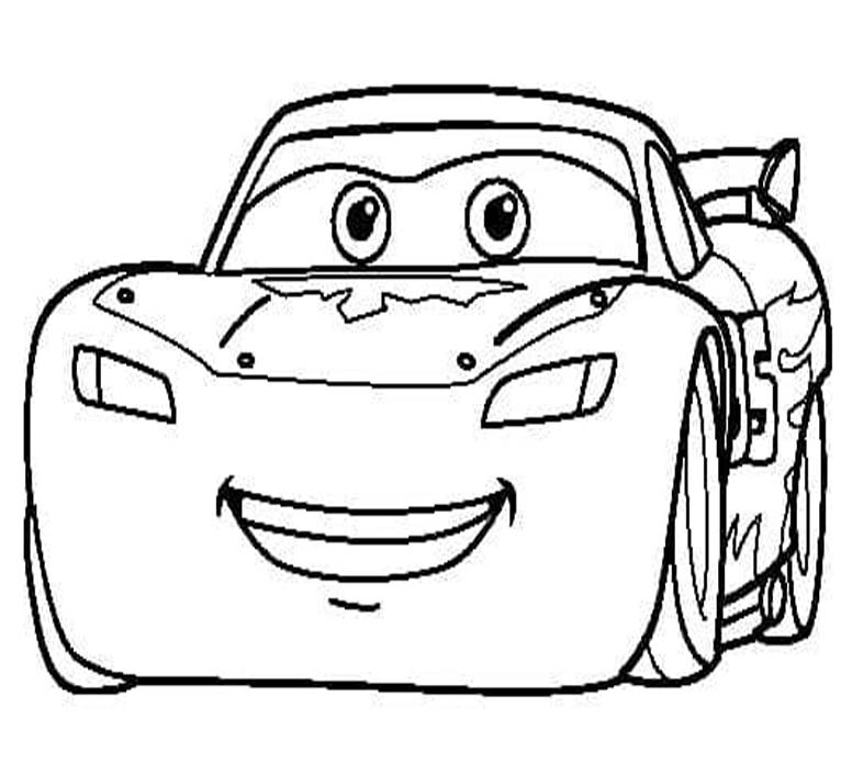 Lightning Mcqueen afdrukbaar simpel