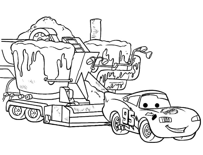 Lightning Mcqueen gratis afdrukbaar