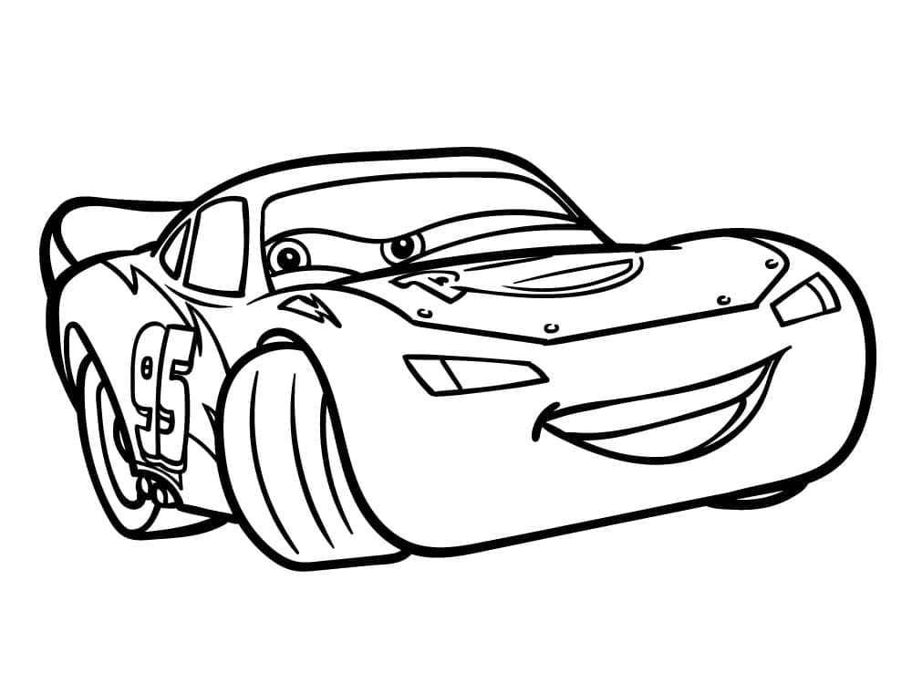 Lightning Mcqueen gratis afdrukbaar simpel