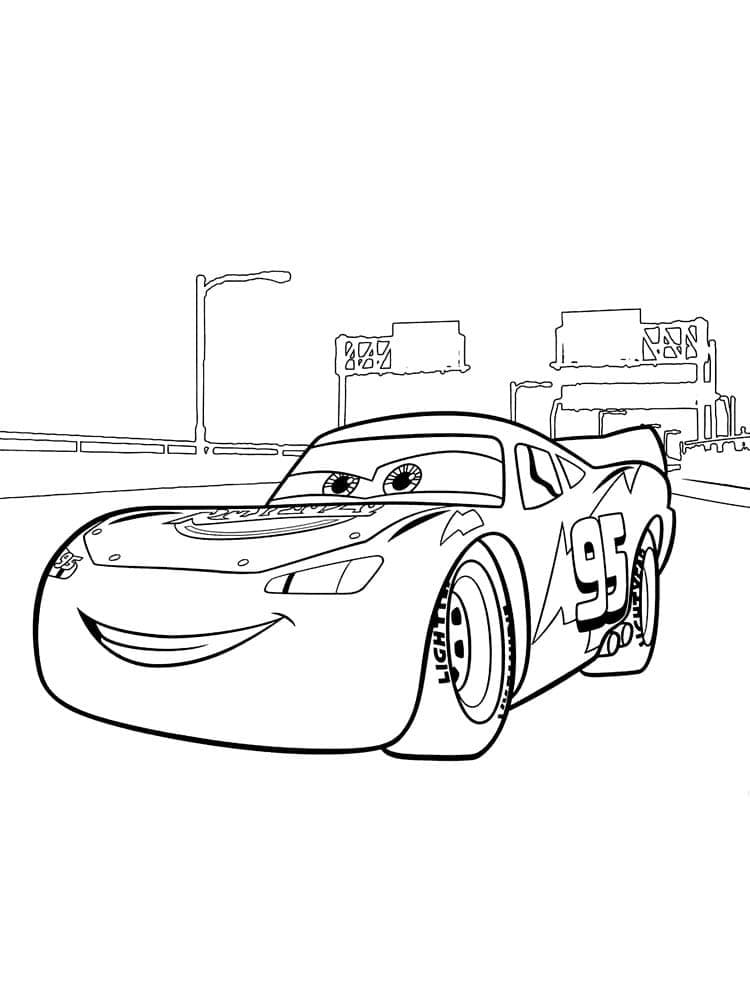 Lightning Mcqueen gratis afdrukbaar voor kinderen