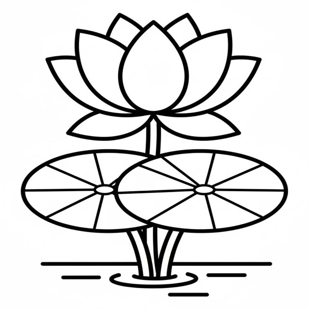Lotusbloem afdrukbaar basis