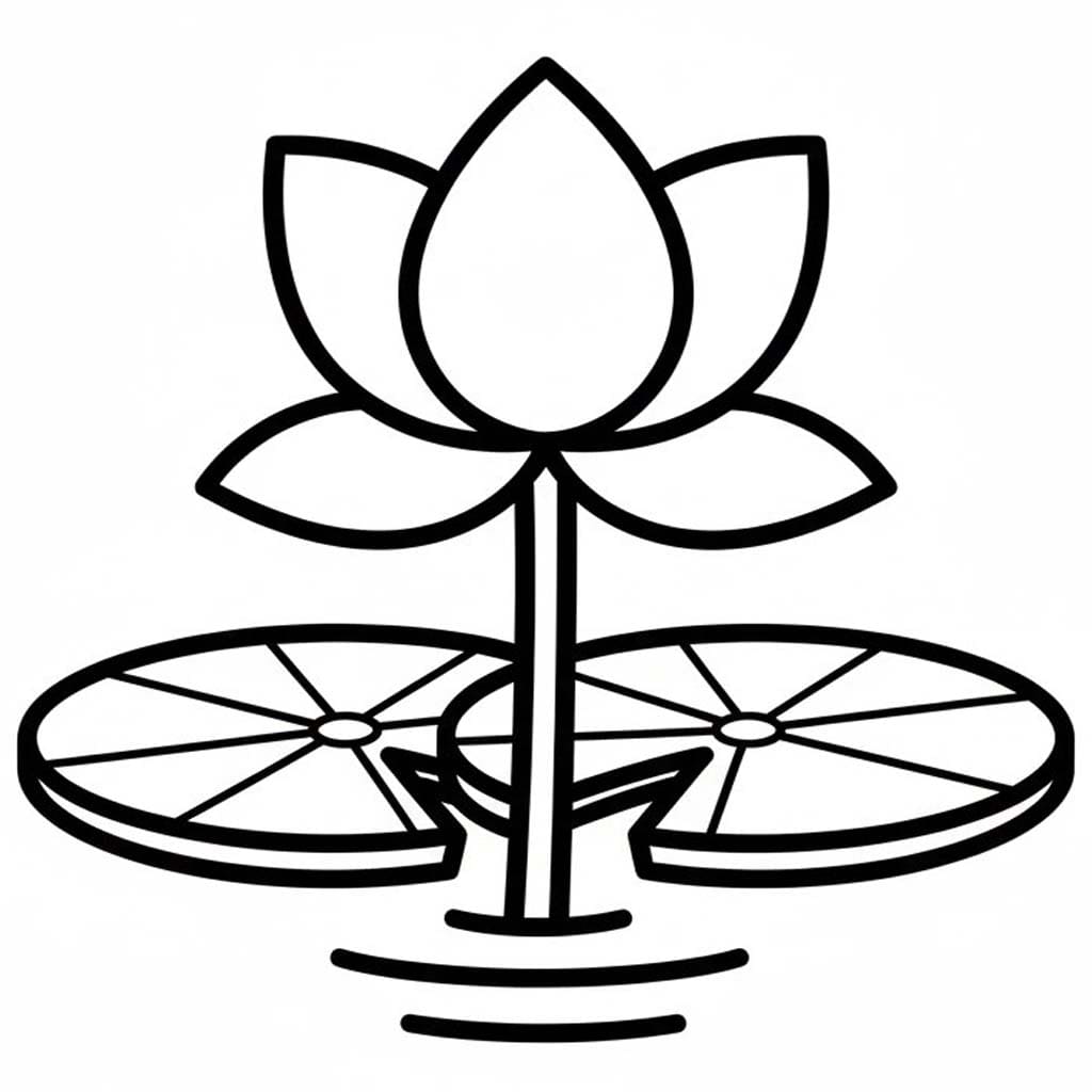 Lotusbloem gratis afdrukbaar basis