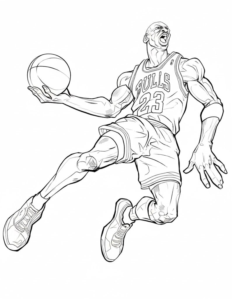 Michael Jordan afdrukbaar voor kinderen