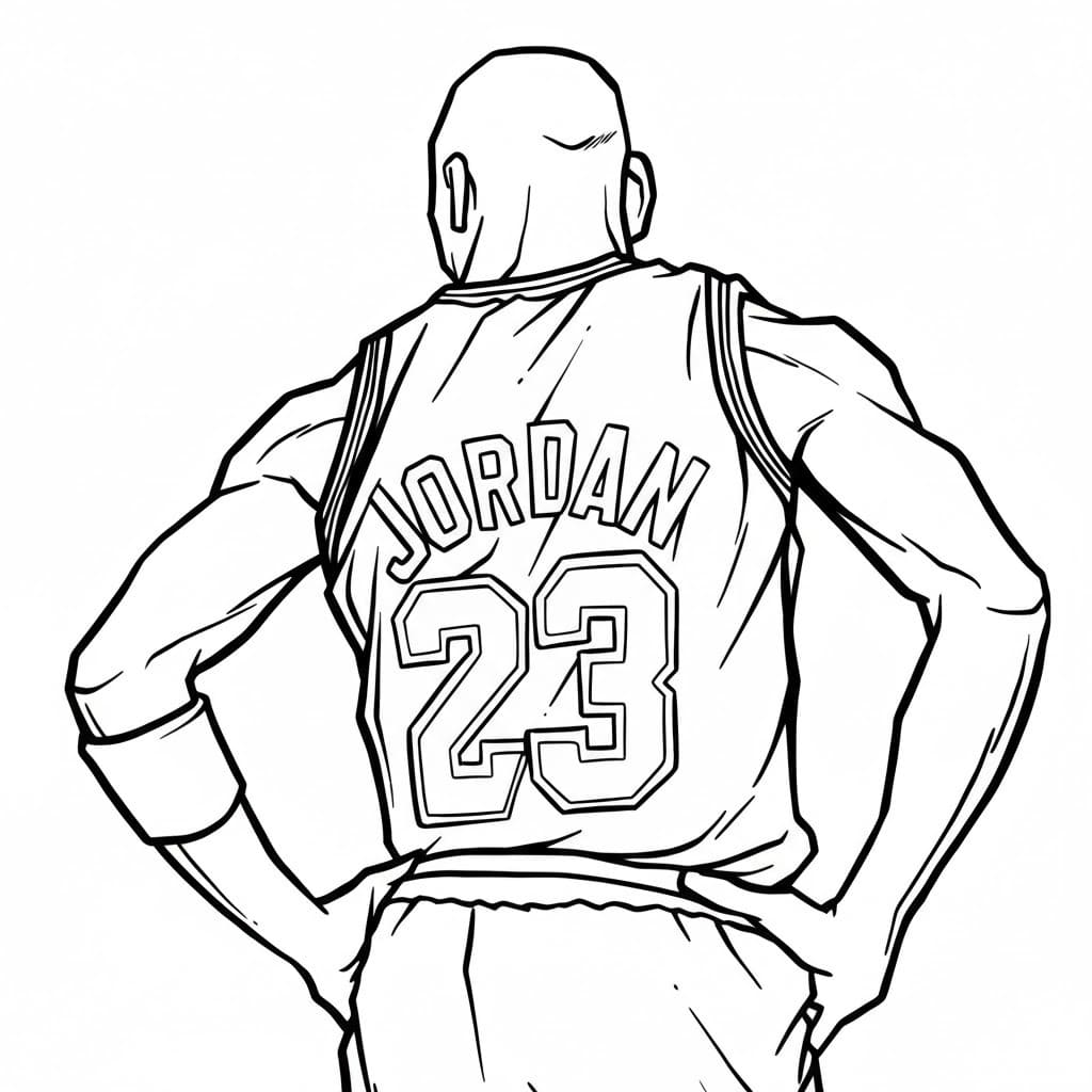 Michael Jordan gratis afdrukbaar voor kinderen