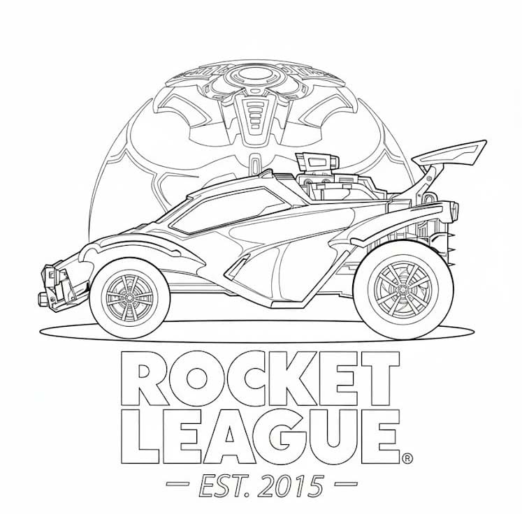 Rocket League afdrukbaar basis