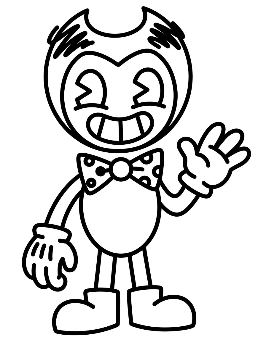 Tekenen Bendy afdrukbaar simpel