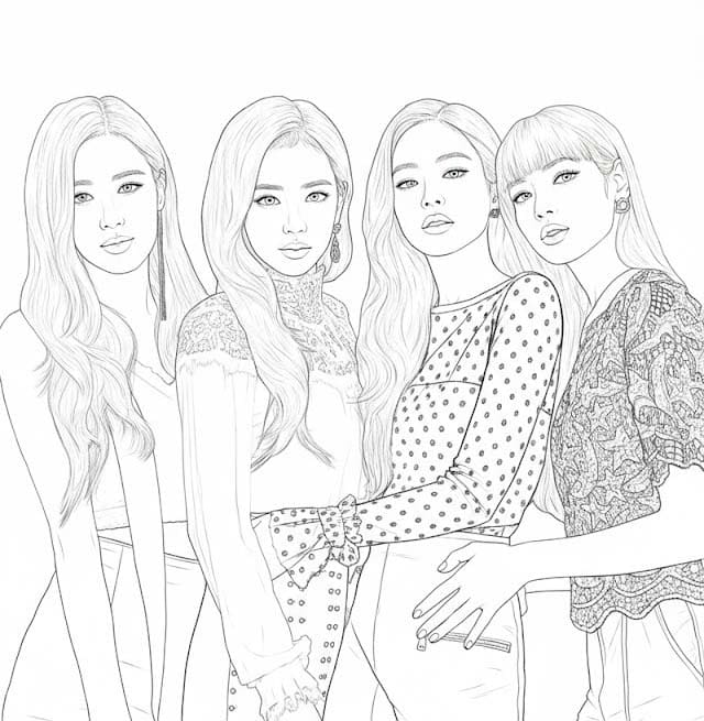 Tekenen Blackpink voor kinderen