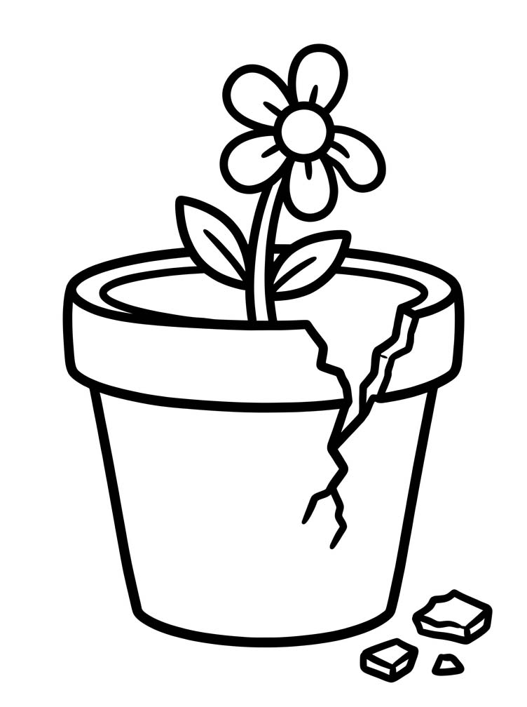Tekenen Bloempot