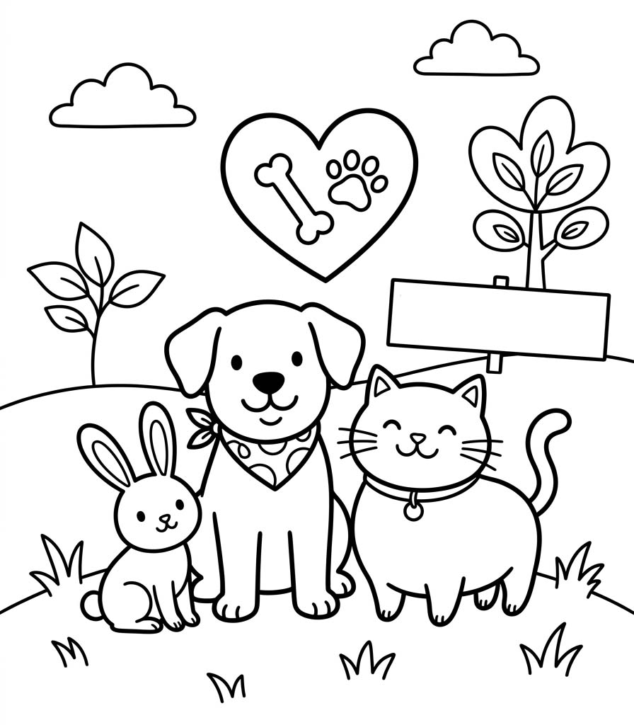 Tekenen Dierendag afdrukbaar