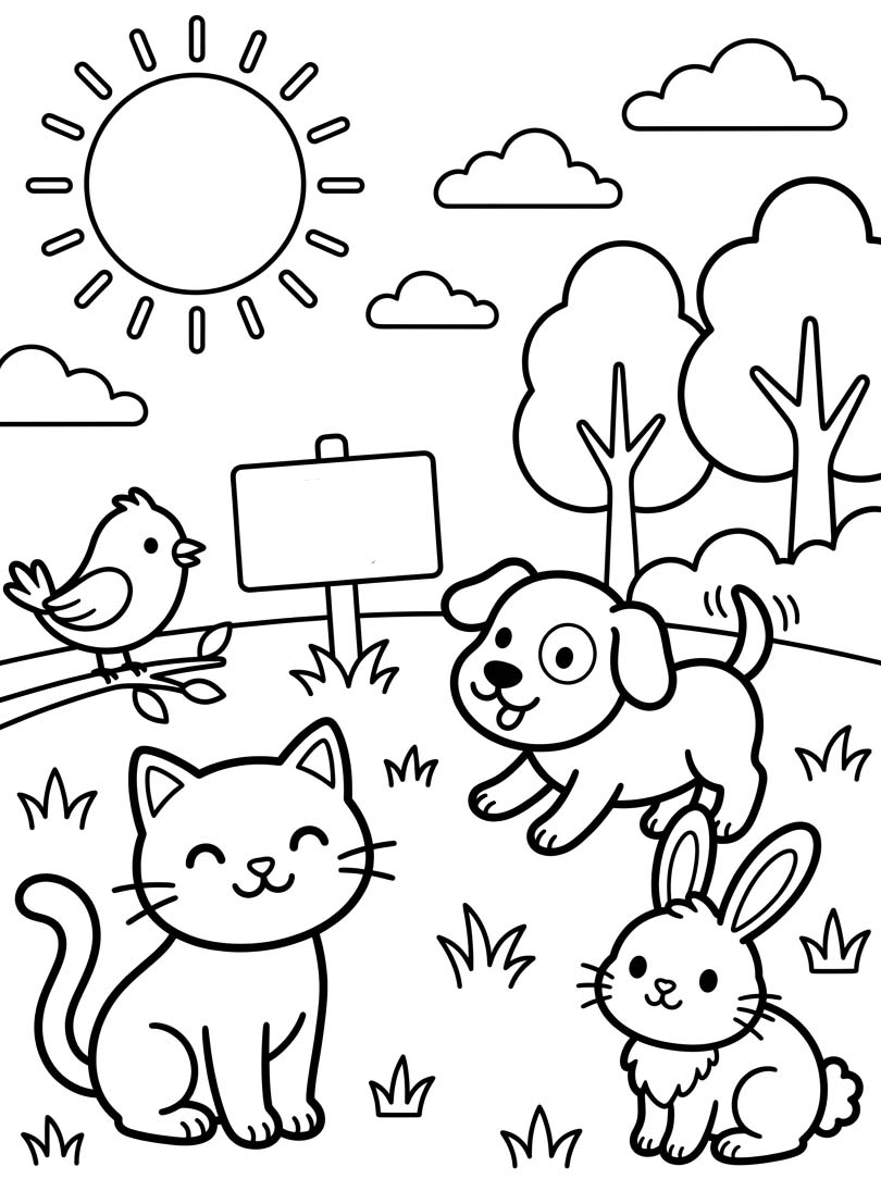 Tekenen Dierendag gratis basis