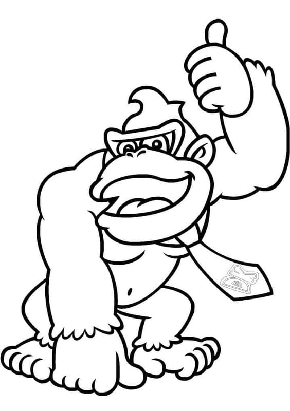Tekenen Donkey Kong afdrukbaar