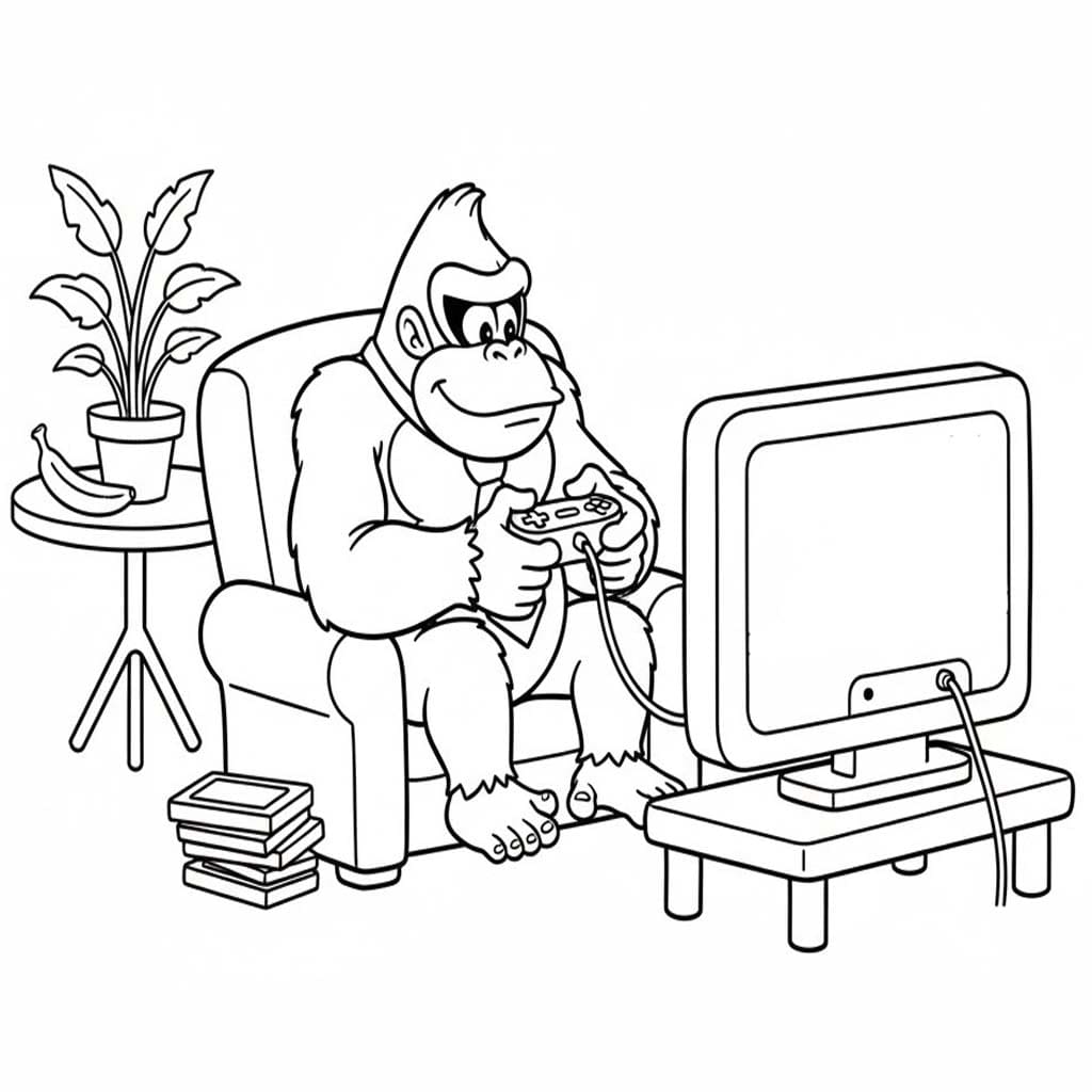 Tekenen Donkey Kong eenvoudig