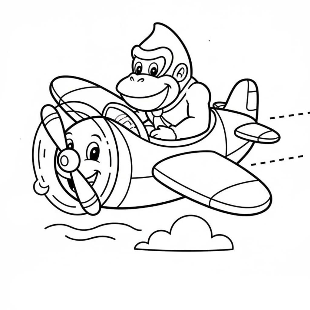 Tekenen Donkey Kong gratis eenvoudig