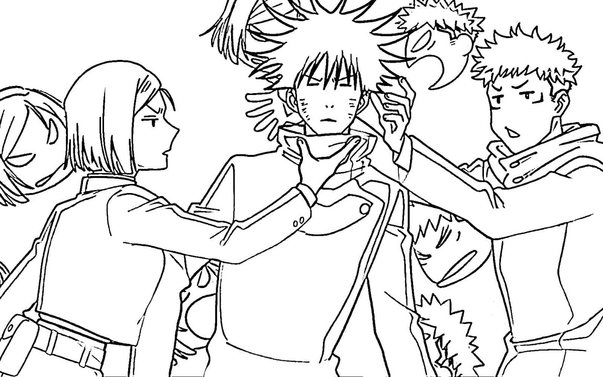 Tekenen Jujutsu Kaisen gratis