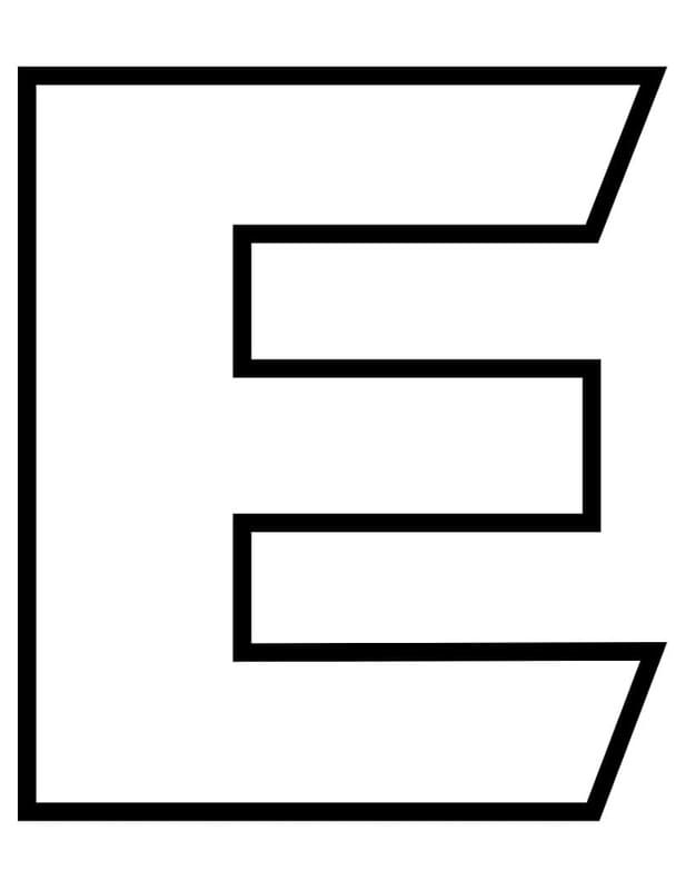 Tekenen Letter E afdrukbaar eenvoudig