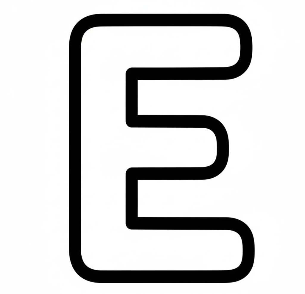 Tekenen Letter E basis