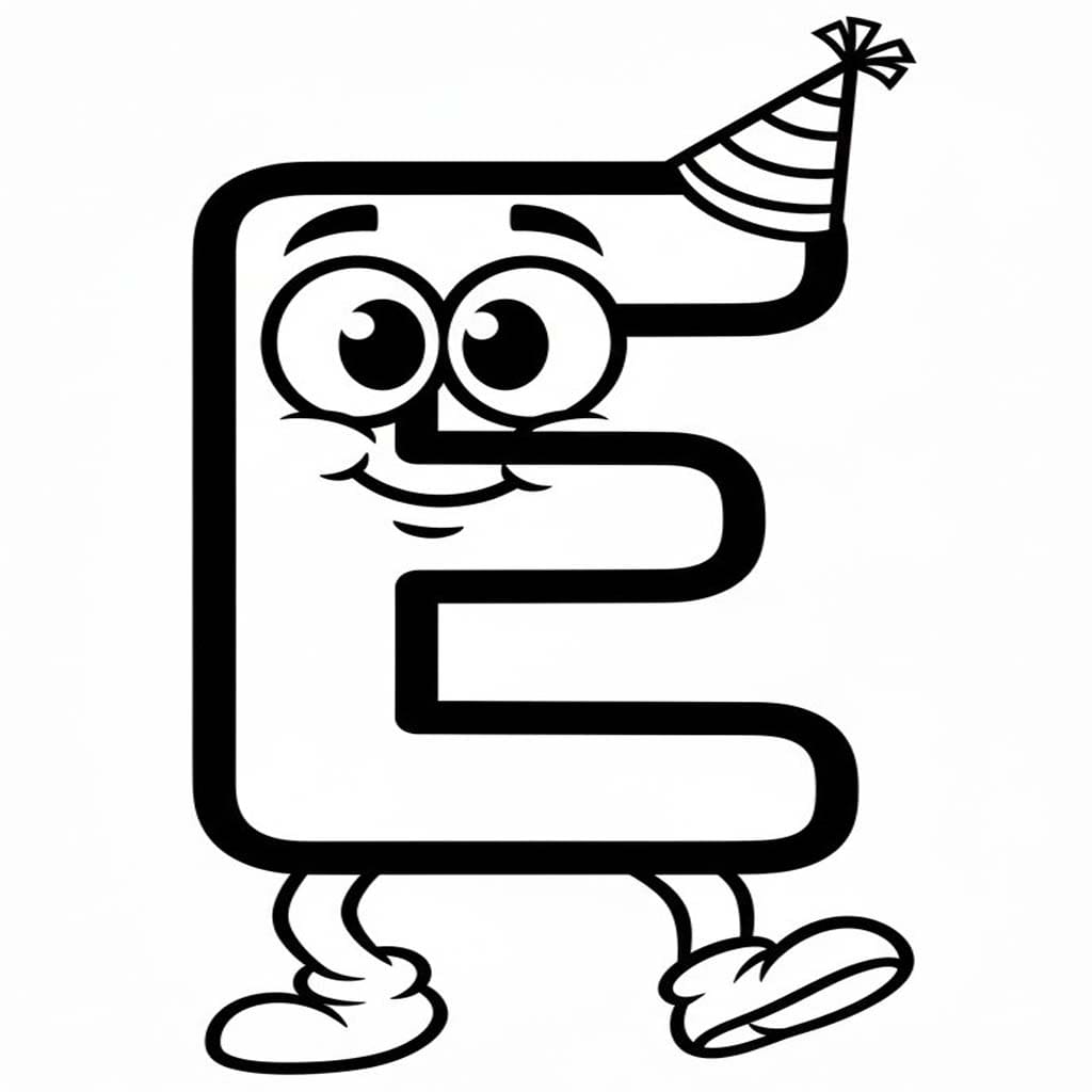 Tekenen Letter E eenvoudig