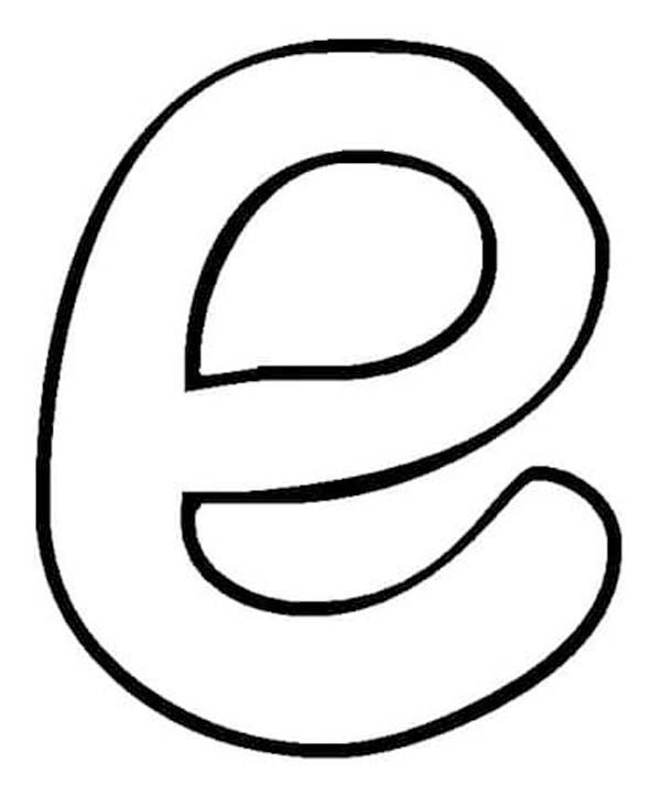 Tekenen Letter E gratis afdrukbaar basis