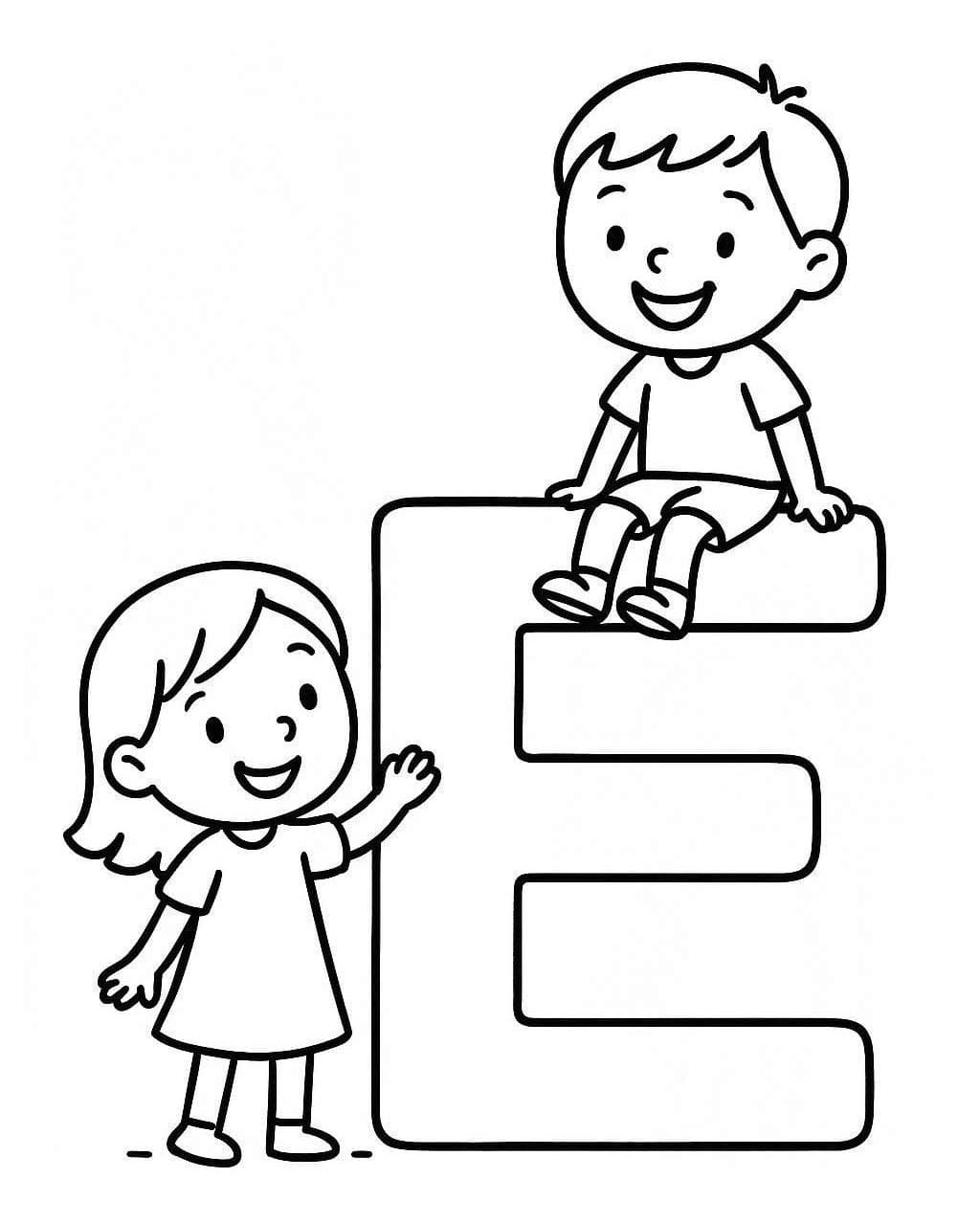 Tekenen Letter E gratis basis