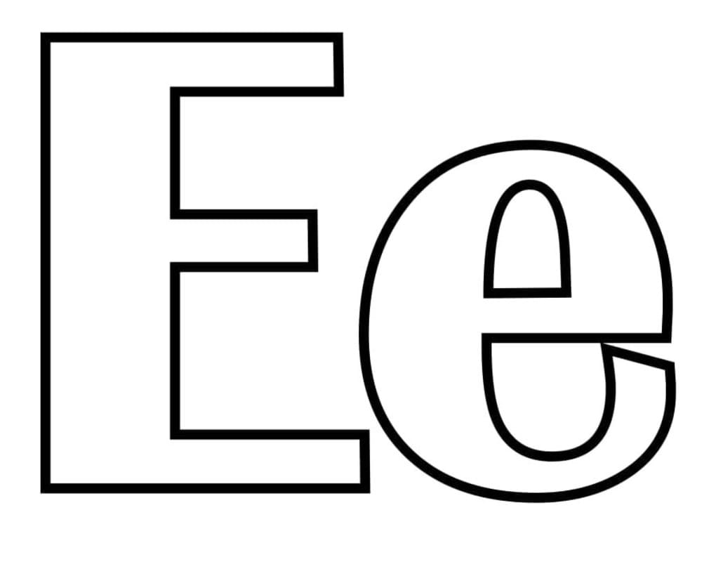Tekenen Letter E gratis eenvoudig