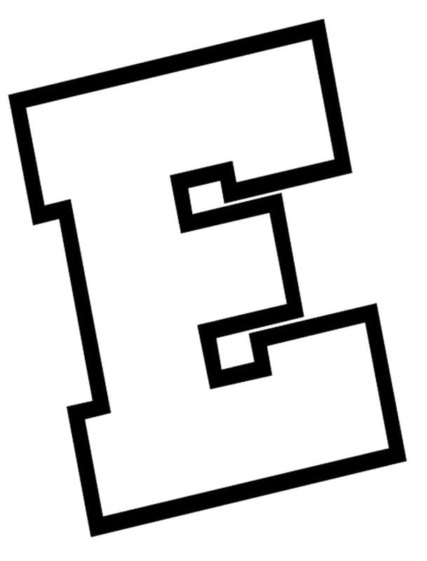 Tekenen Letter E gratis simpel