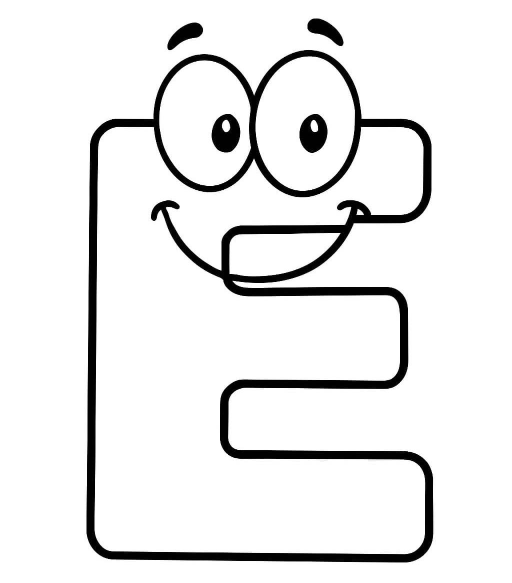 Tekenen Letter E voor kinderen