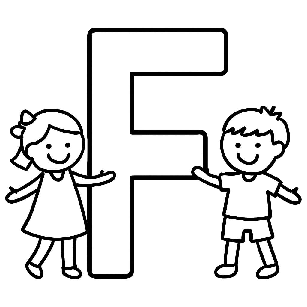 Tekenen Letter F afdrukbaar basis