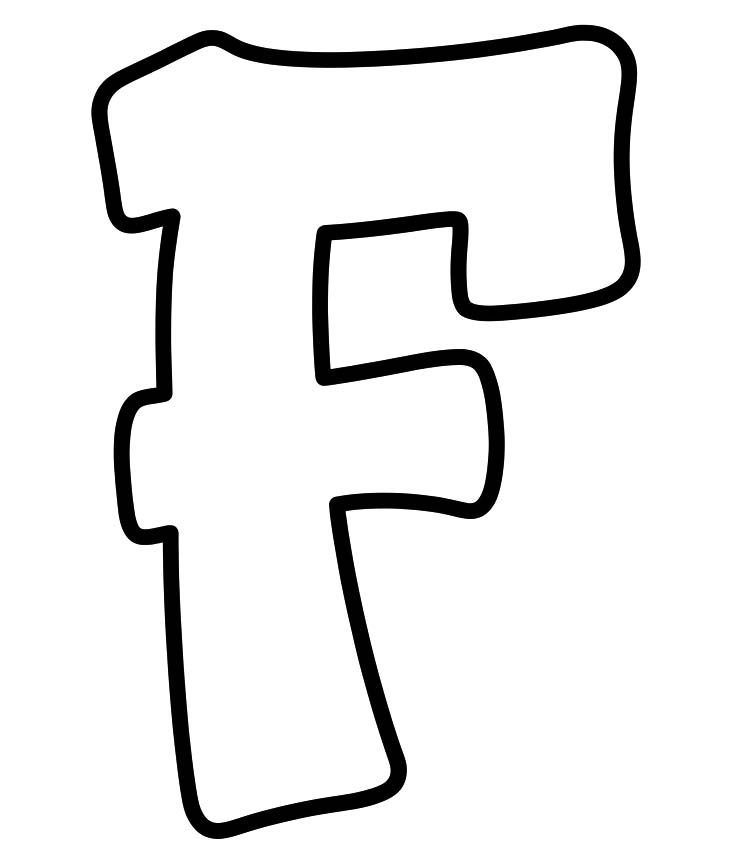 Tekenen Letter F afdrukbaar simpel
