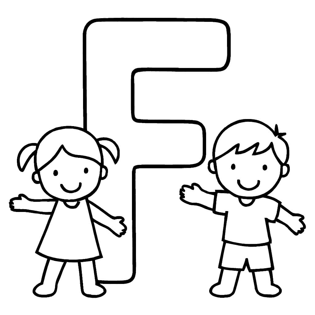 Tekenen Letter F afdrukbaar voor kinderen
