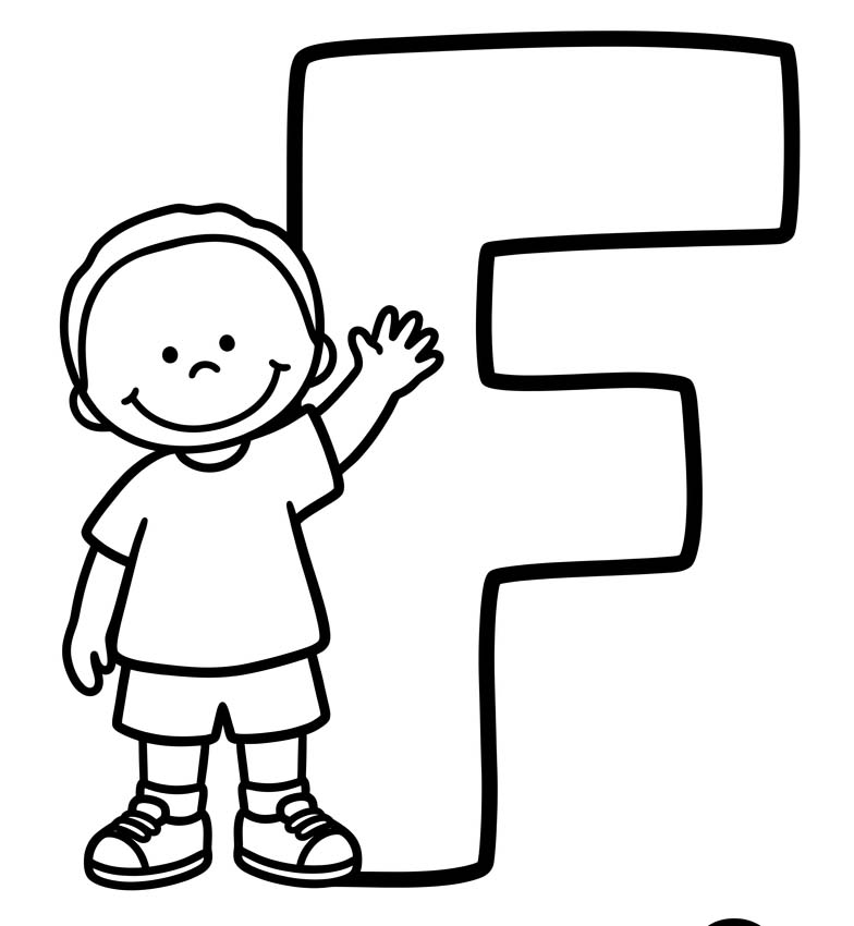 Tekenen Letter F gratis afdrukbaar eenvoudig