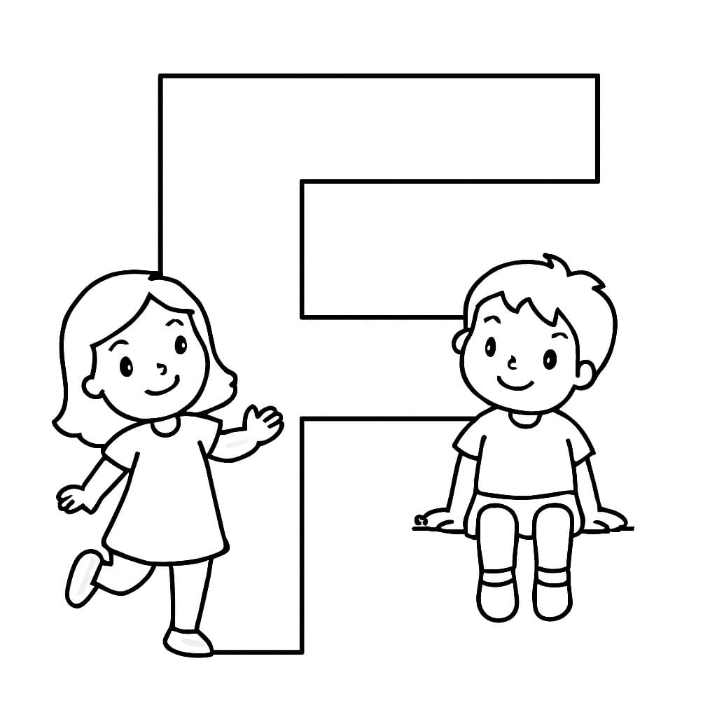Tekenen Letter F gratis