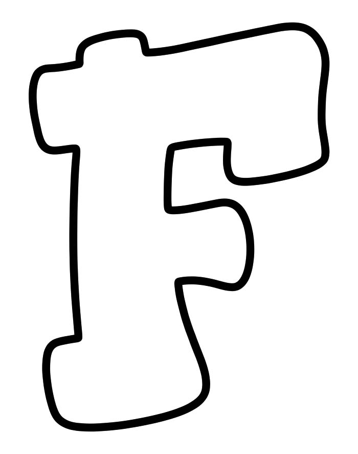 Tekenen Letter F gratis simpel