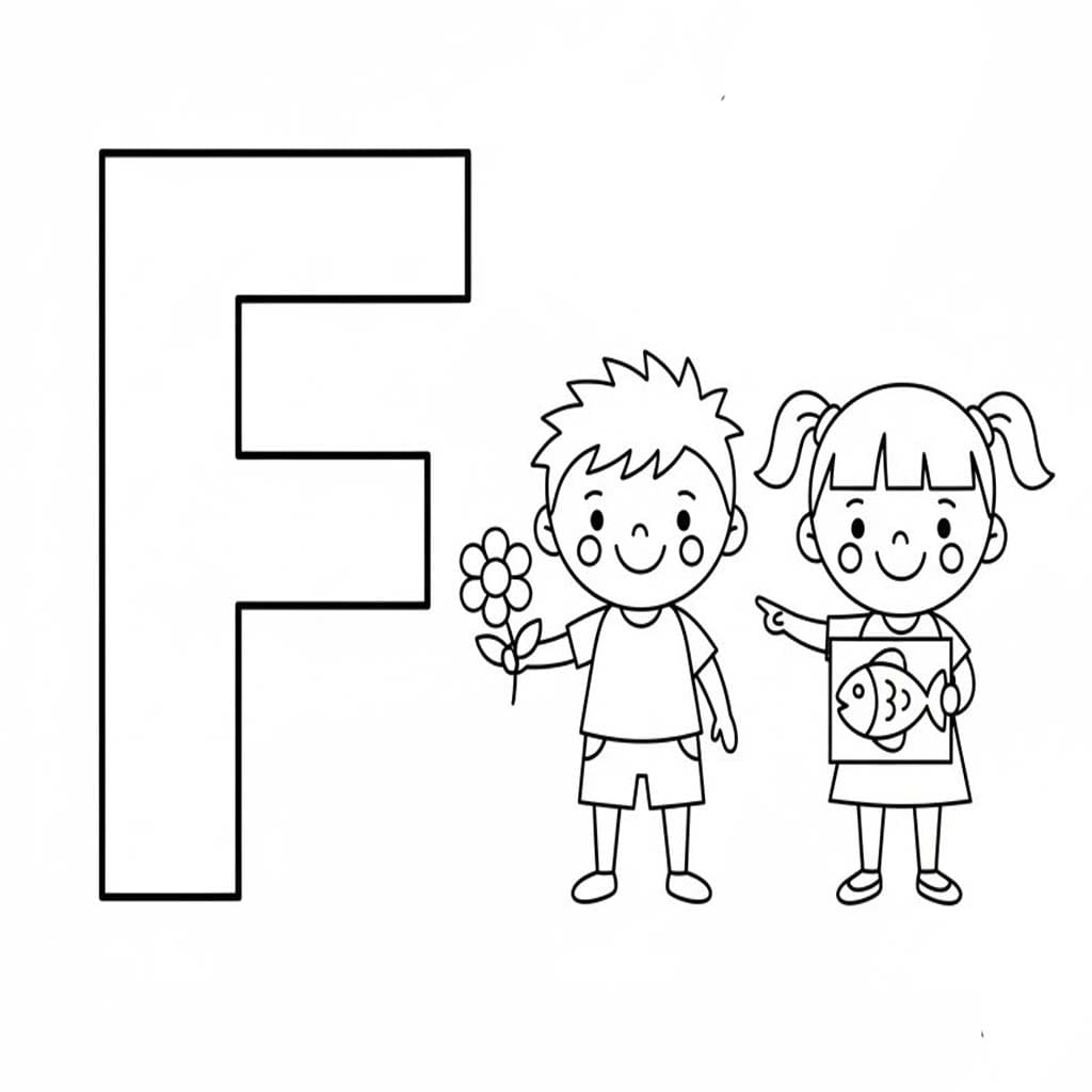 Tekenen Letter F simpel