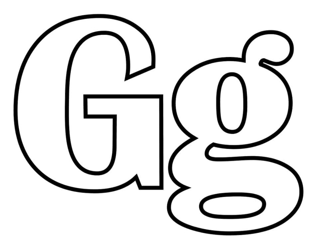 Tekenen Letter G afdrukbaar basis