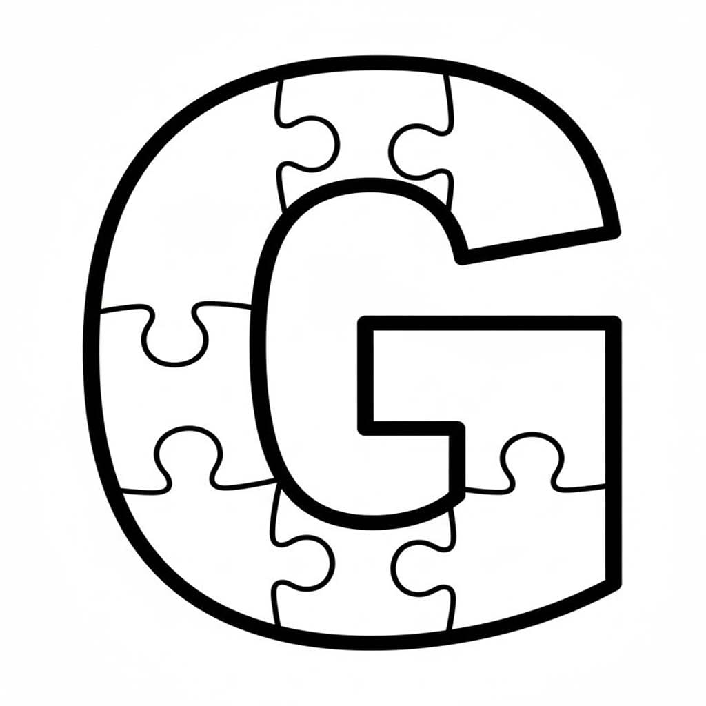 Tekenen Letter G afdrukbaar eenvoudig