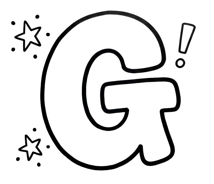 Tekenen Letter G afdrukbaar