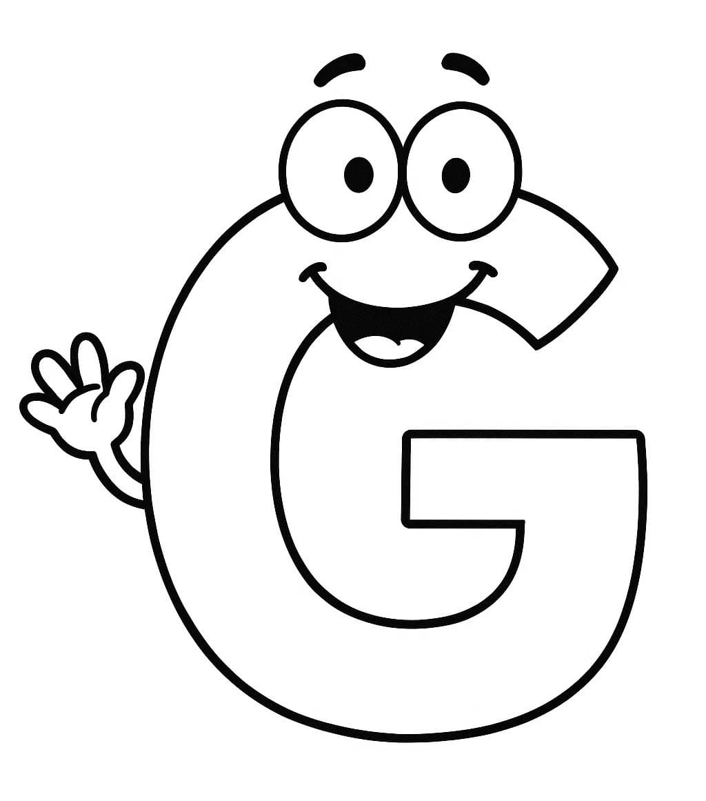 Tekenen Letter G afdrukbaar simpel