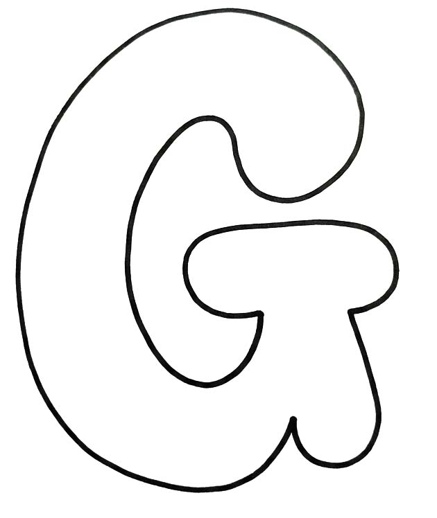 Tekenen Letter G afdrukbaar voor kinderen