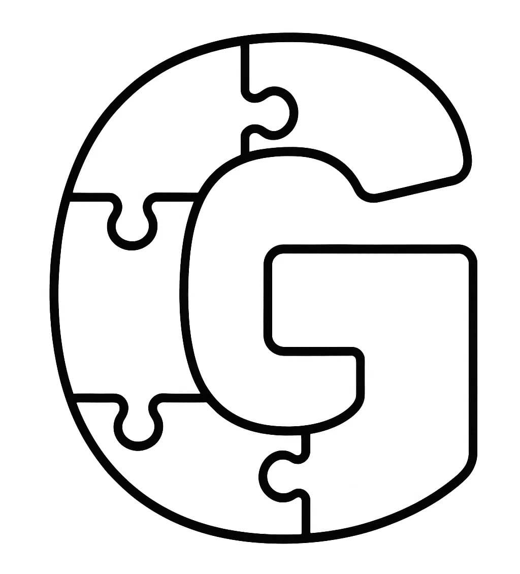 Tekenen Letter G gratis afdrukbaar eenvoudig