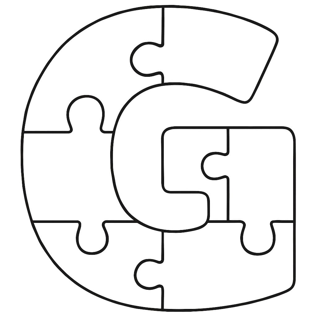 Tekenen Letter G gratis afdrukbaar simpel