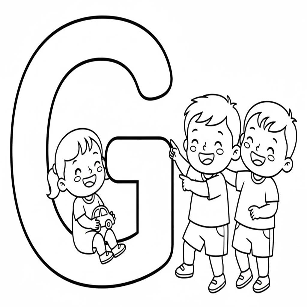 Tekenen Letter G gratis simpel