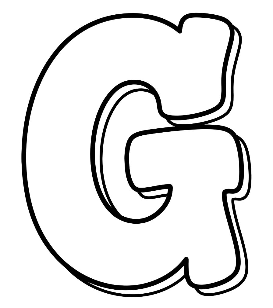 Tekenen Letter G gratis voor kinderen