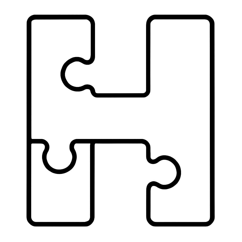 Tekenen Letter H voor kinderen