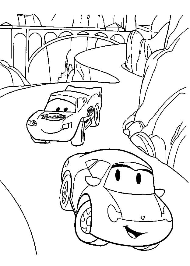 Tekenen Lightning Mcqueen afdrukbaar