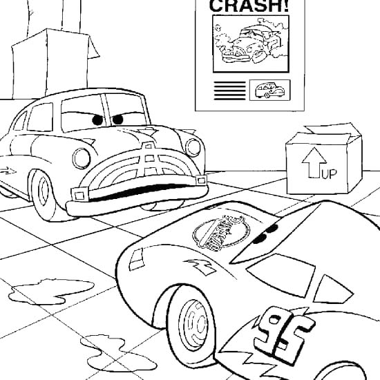 Tekenen Lightning Mcqueen gratis afdrukbaar eenvoudig