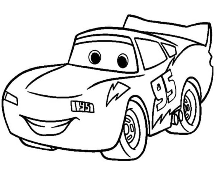 Tekenen Lightning Mcqueen gratis basis
