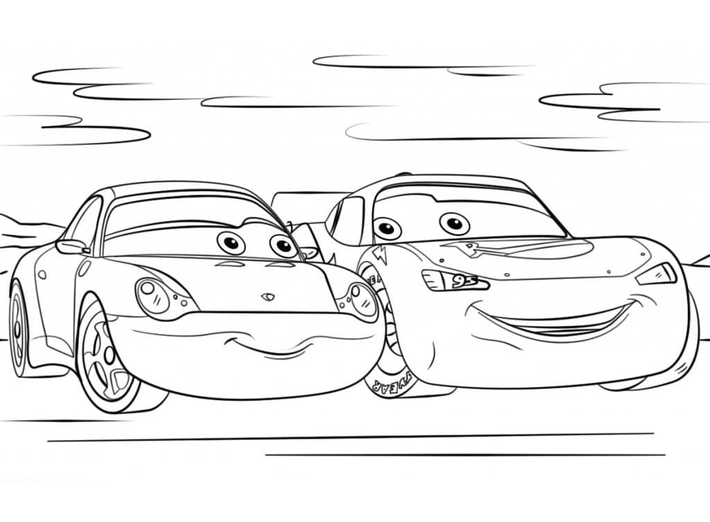 Tekenen Lightning Mcqueen gratis eenvoudig
