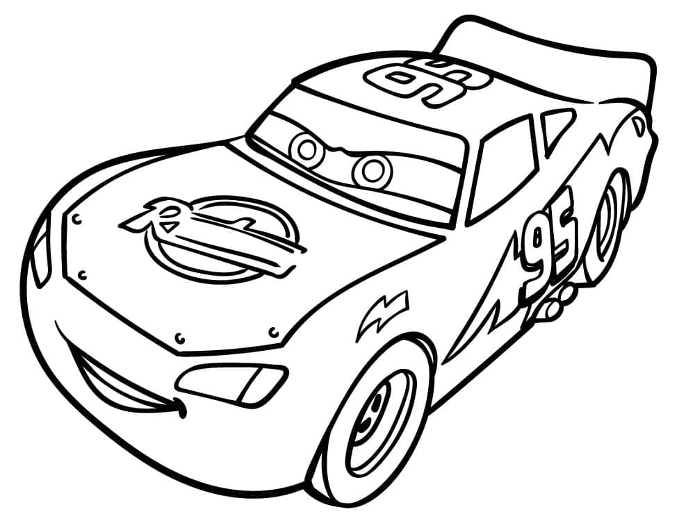 Tekenen Lightning Mcqueen gratis