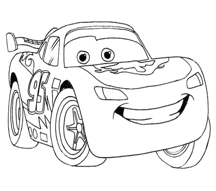 Tekenen Lightning Mcqueen gratis simpel