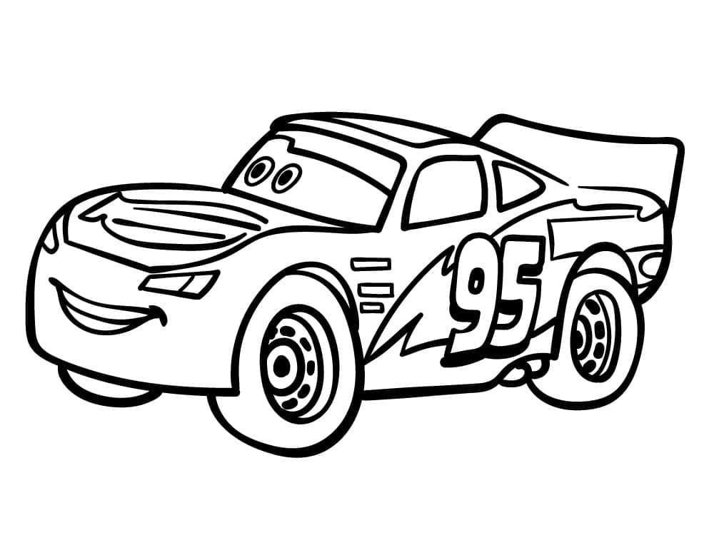 Tekenen Lightning Mcqueen gratis voor kinderen